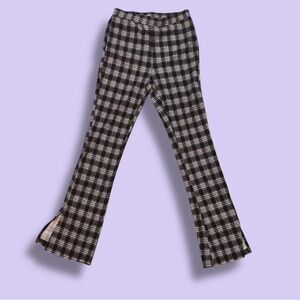 SHEIN Black and White Casual Flared Pants